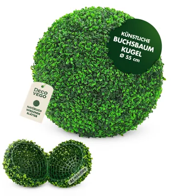 Image de Buis au Boule de Buis Décoratif 55 cm Boule de Buis Artificielle Plantes Artificielles Plante Decovego
