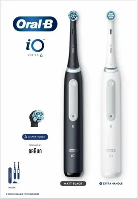 Produktbild von Oral-B iO4 Duo Matt Schwarz/W Elektrische Zahnbürste