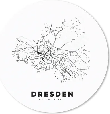 Produktbild von MuchoWow® Mauspad Mousepad Karte - Dresden - Schwarz-Weiß - Stadtplan 30x30 cm - Mousepads - Maus Mat - Pad - Mausunterlage - Tischunterlage - Schreibtischmatten