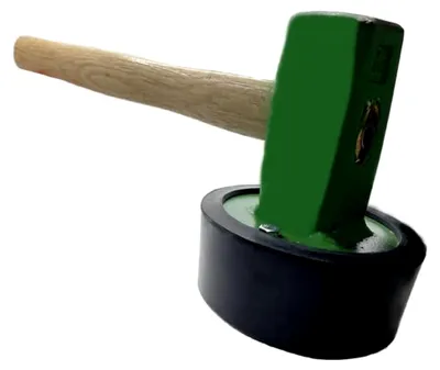 Produktbild von Profi Plattenlegerhammer 2.500g - Gummihammer mit Holzgriff - Werkzeug