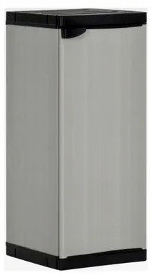Produktbild von Gartenaufbewahrungsschrank, Werkzeugschrank für den Außenbereich, 1 Regal, Grau/Schwarz, 35 x 40 x 85 cm