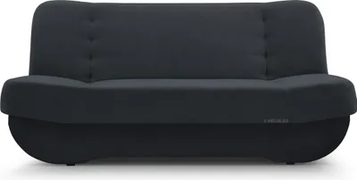 Produktbild von MOEBLO Schlafsofa PAFOS – Sofa Kippsofa Klappsofa Click-Clack Couch mit Bettkasten und Schlaffunktion (BxHxT): 192x90x87 cm (SORO 100 - Dunkelgrau)