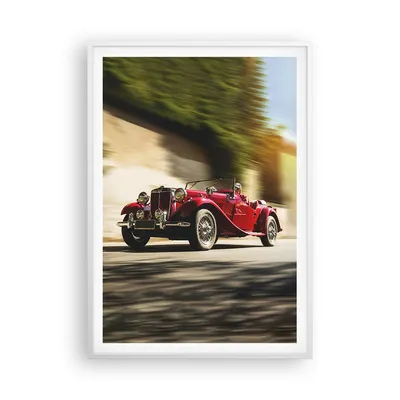Produktbild von Gerahmtes Poster - Weißer Rahmen - Mg Rot Auto - 70x100 cm - Wand Bild - Wanddeko - Wandbilder - Kunstposter - Wandposter - Bilderrahmen - Bilder - Kunstdruck - Wandbild - P2WPA70x100-4364