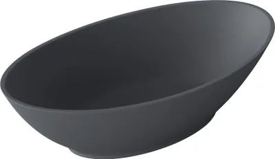 Immagine prodotto di doporro Lavabo da Appoggio, Lavandino Bagno 62.5x34.5x17.5cm, Lavabo Ovale da Minerale Fuso Colossum807, Antracite Opaco