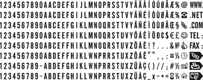 Produktbild von trodat Typensatz Schrifthöhe: 3 mm 336 Zeichen