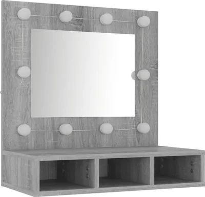 Obrázek produktu pro vidaXL Zrcadlová skříňka s LED šedá Sonoma 60x31,5x62 cm