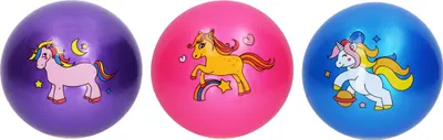 Produktbild von Gummiball, nicht aufgeblasen, Einhorn, 22 cm