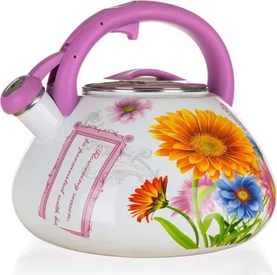 Produktbild von BANKETT Wasserkocher emaillierte Pfeife BLUMEN 3 l