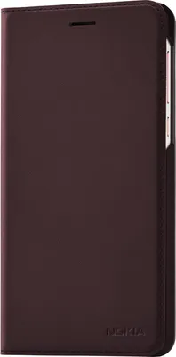 A closed flip cover for a Nokia phone, shown in a vertical orientation against a white background.