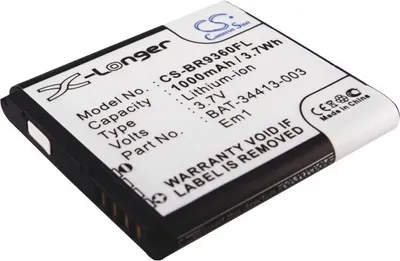 Imagen del producto de TECHTEK Batería compatible con [BlackBerry] Apollo, Curve 9350, Curve 9360, Curve 9370, Sedona sustituye ACC-39508-201, para ACC-39508-301, para BAT