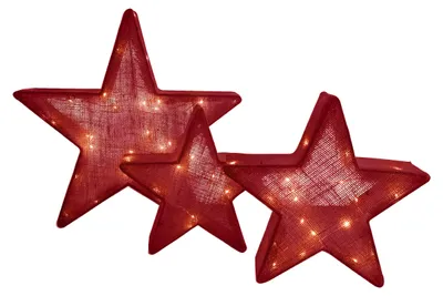 Produktbild von Weihnachtssterne Beleuchtet Außen 3er Set Weihnachtsbeleuchtung Sterne 5273621