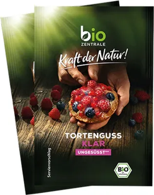 Immagine prodotto di Glassa biologica per torte, trasparente, lucida, di sicuro successo, ideale per torte alla frutta 12g