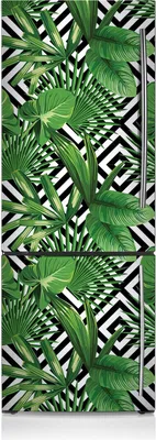 Produktbild von Magnetfolie Aufkleber Kühlschrankmagnete 60x180 cm - Geometrische Blätter.