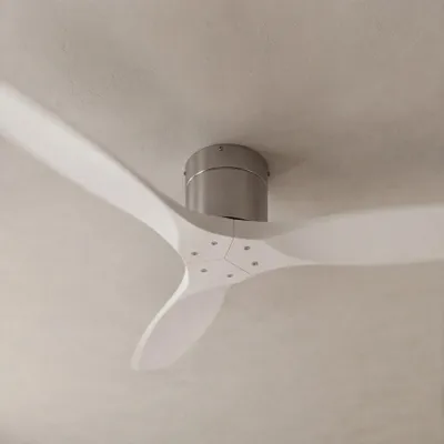 Produktbild von Forlight - Deckenventilator Stem Evo, Ø1320mm, Leiser DC-Motor, 30W, 6 Geschwindigkeiten, Fernbedienung Inklusive, 20-32m², Sommer-/Wintermodus, Flügel Weiß
