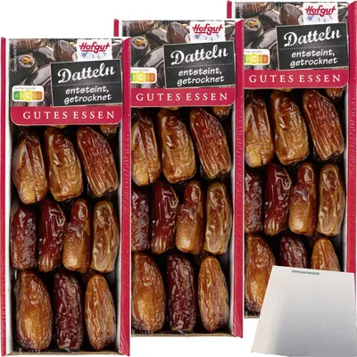 Produktbild von Hofgut Datteln im Ravier 3er Pack (3x200g Schale) + usy Block