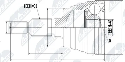 Produktbild von NTY Gelenksatz Antriebswelle Radseitig für FIAT Freemont (345) NPZ-CH-023