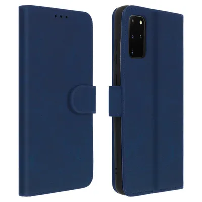 Image de Avizar, étui de protection en simili cuir pour Samsung Galaxy S20 Plus, couleur bleue