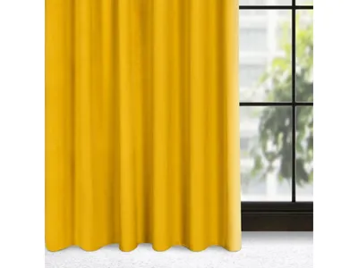 Obrázok produktu pre Zamatový záves s riasiacou páskou - Madlen, žltý 140 x 300 cm, ZA-390027