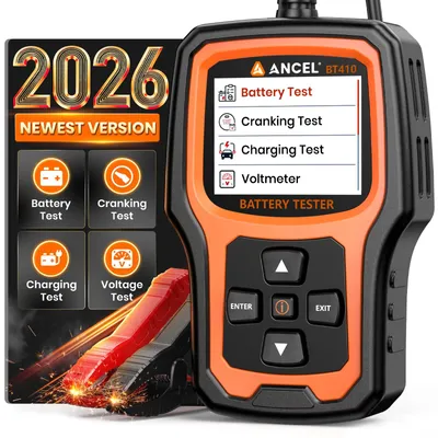 Batterietester 12V/24V für Blei-Säure & Lithium, 100-2000 CCA