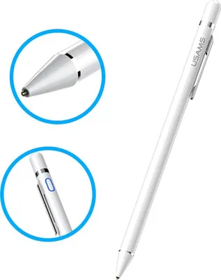 Produktbild von Usams, Universeller aktiver Stylus für Tablets mit schlankem Design und Batterie, Weiß