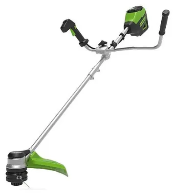 Obrázek produktu pro Greenworks GD60BCB - Vyžínač trávy - 40 cm - Nylonová struna - U-rukojeť - 2 mm - Černá - Zelená - Stříbrná