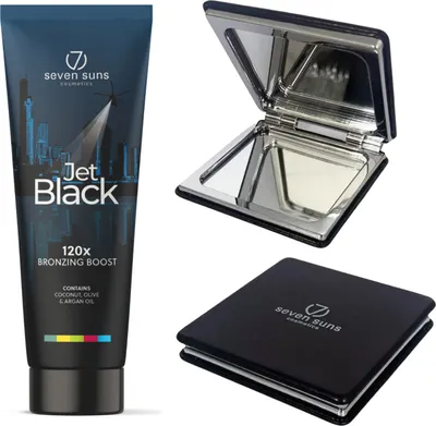 Produktbild von 7suns Jet Black Bronzer 250 ml + Gratis Doppelspiegel