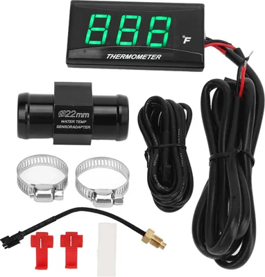 Produktbild von Motorradwassertemperaturmesser Ultra dünn LCD -Anzeige ABS Gehäuse Temperaturmesser zum Modifikation DC12V Grün