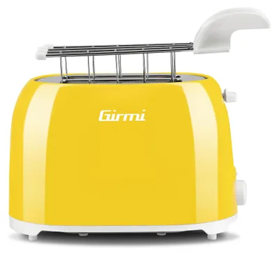 Image de Girmi TP1005, 1 tranche, Jaune, Plastique, Boutons, Rotatif, 750 W, 230 V
