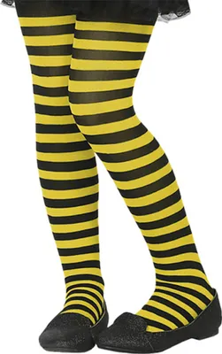 Immagine prodotto di Collant per bambini a righe nero-giallo - Taglia unica