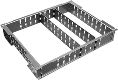 A metal divider set for a storage system.
