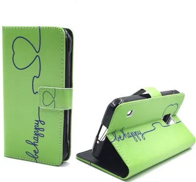 Produktbild von Handyhülle Tasche für Handy Samsung Galaxy S5 Active Be Happy Grün