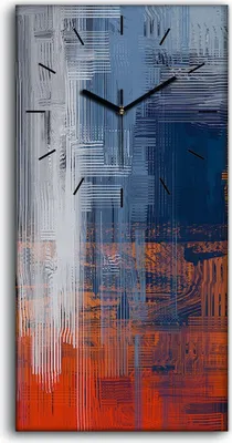 Produktbild von Wohnzimmer-Bild Leinwand Uhr Geräuschlos 30x60 Malerei Abstrakte Kunst - schwarze Hände