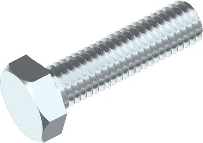 Produktbild von Schraube, Außensechskant, verzinkt, 50 Stück silber