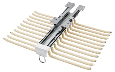 Produktbild von Hosenbügel, Hosen Hosenbügel ausziehbar, platzsparend, 22 Hosen, Schrank-Organizer für Jeans Schalhalter, Kleiderbügel, Beige