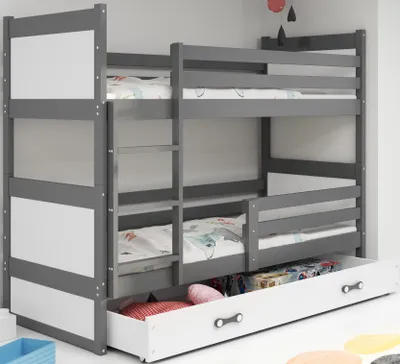 Produktbild von Interbeds Etagenbett 200x90cm Hochbett Stockbett Holzbett Kiefernholz Kinderbett Jugenbett mit Lattenrost und Rausfallschutz