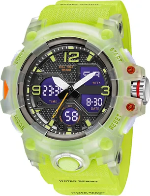 Produktbild von Armbanduhr Herren Militär Sportuhr Analog Digitaluhr 5ATM Wasserdicht Outdoor Uhr mit Licht Alarm Kalender Stoppuhr für Männer Jungen Groß