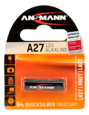 Obrázek produktu pro Ansmann A 27, Baterie na jedno použití, Alkalický, 12 V, 1 kusů, Oranžová, Blistr