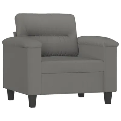 Image de Fauteuil gris foncé 60 cm tissu microfibre