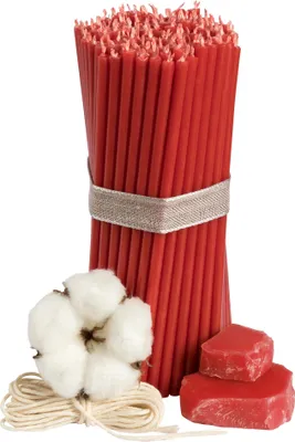 Produktbild von Kirchliche Rote Bienenwachskerzen № 140 100 St