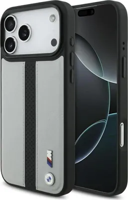 Zdjęcie produktu dla Etui BMW M Perforated Stripe MagSafe do iPhone 17 Pro Max szary