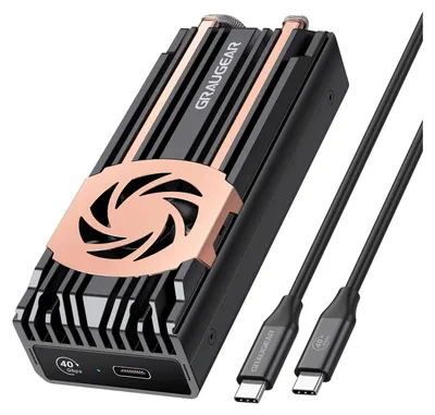 Image de GRAUGEAR externes Gehäuse USB-C M.2NVMe SSD PCIe4.0 40Gbit