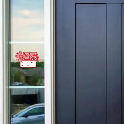Notfall-Hinweisaufkleber für Haustiere, Modell 037-035 – Decords, Produktansicht 1