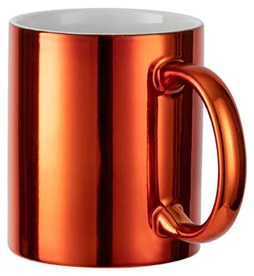 Produktbild von Tasse für Sublimation - Orange - Chromeffekt - 11oz / 320m