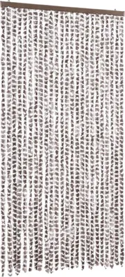 Produktbild von vidaXL Insektenschutz-Vorhang Taupe und Weiß 100x220 cm Chenille