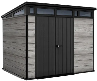 Produktbild von KETER Pent Signature Gartenhaus 9x7, Storm Grey KETER 263852