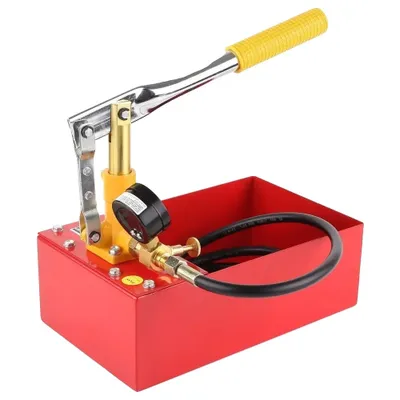 Produktbild von Hydrostatischer Druckprüfpumpe, 5L Kapazität, Maximaldruck 25 bar, Doppelventilsystem, 1,8m Schlauchlänge, Edelstahlkonstruktion