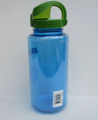 Produktbild von NALGENE Trinkflasche 1 Liter NEU mit OTF Trinkverschluss Flasche Blau Verschluss Grün/Hellgrün