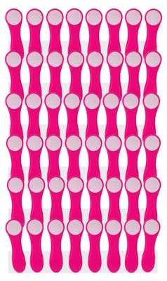 Produktbild von 48 Wäscheklammern mit Federn aus Edelstahl und Soft Grip Pink