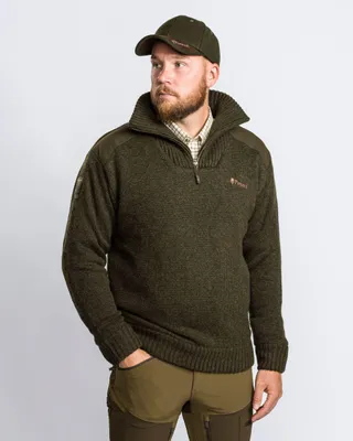 Produktbild von Pinewood 9648 Hurricane Strickpullover dunkelgrün melange (142) XL
