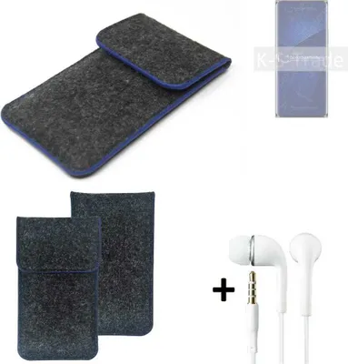 Produktbild von K-S-Trade Handy Schutz Hülle kompatibel mit ZTE Axon 41 Ultra 5G Schutzhülle Handyhülle Filztasche Pouch Tasche Case Sleeve Filzhülle dunkelgrau,
